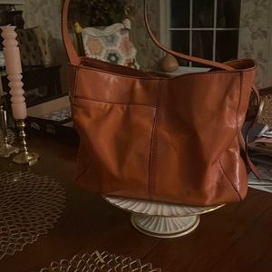HOBO BAG leather caramel color
